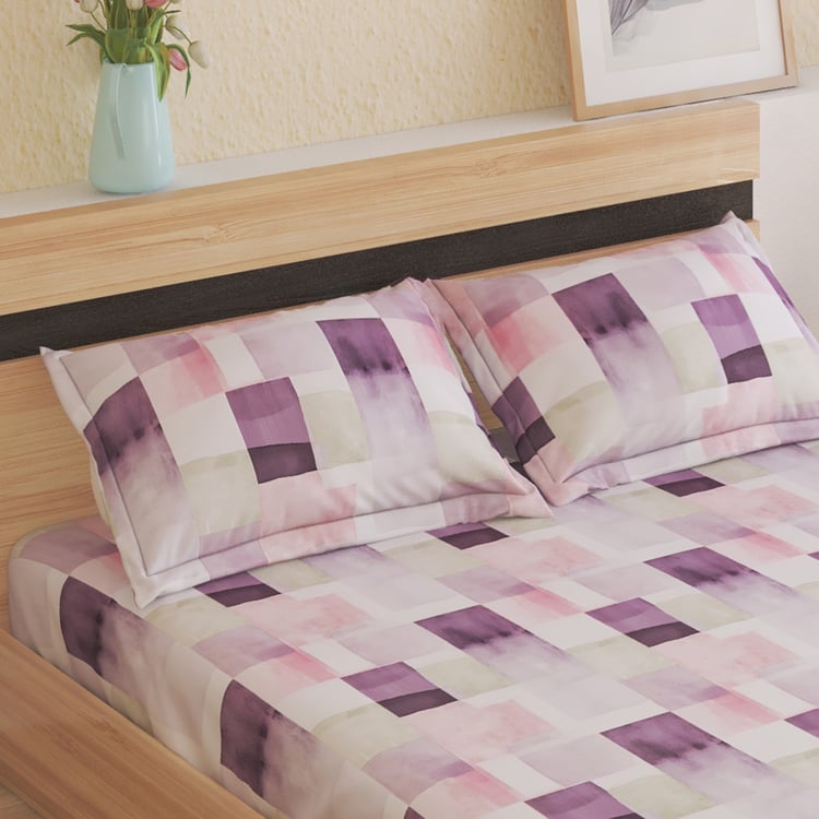 Mystic Garden Whinfell Cotton 180TC Printed 3Pcs Super King Bedsheet Set