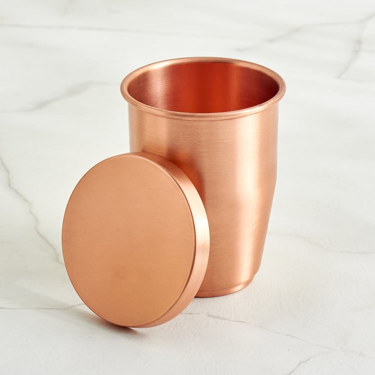 Infinity Cuivre Set of 2 Copper Tumbler with Lid - 300ml