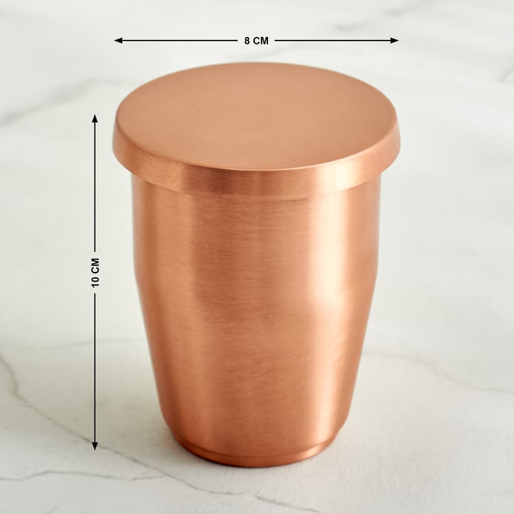 Infinity Cuivre Set of 2 Copper Tumbler with Lid - 300ml