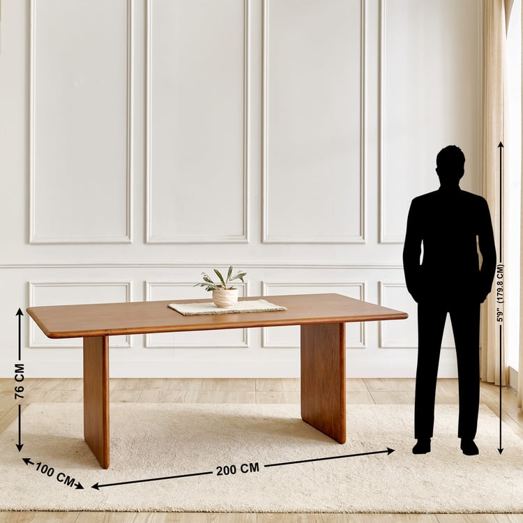 Havana NXT Acacia Wood 6-Seater Dining Table - Brown