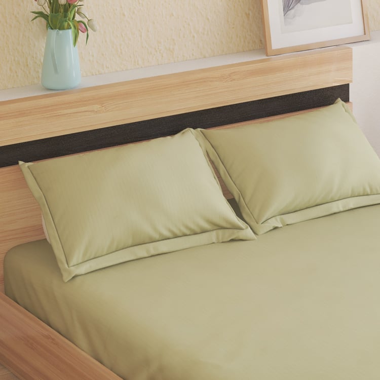 Campbell Sateen Cotton 210TC Striped 3Pcs Super King Bedsheet Set