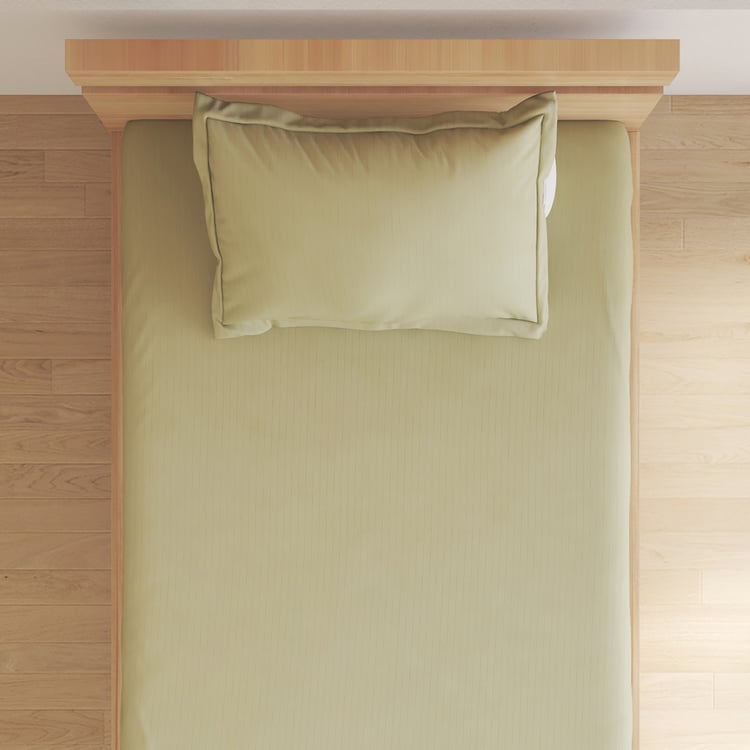 Campbell Sateen Cotton 210TC Striped 2Pcs Single Bedsheet Set