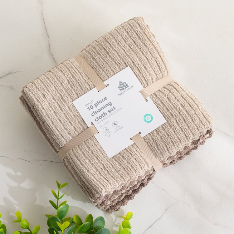 Fervid Sundried Set of 10 Microfibre Cleaning Cloth