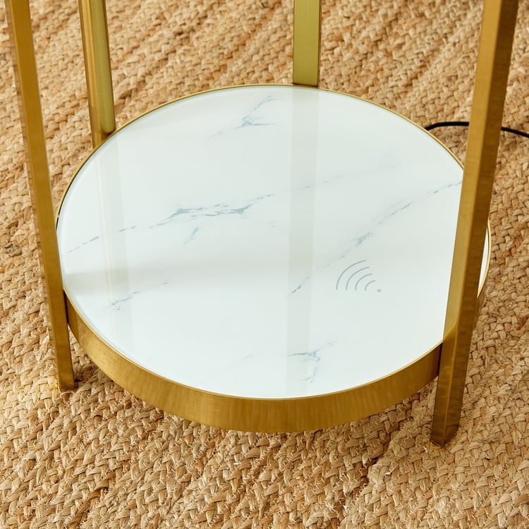 Melody Div Metal Floor Lamp with Shelf