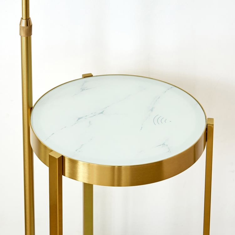 Melody Div Metal Floor Lamp with Shelf