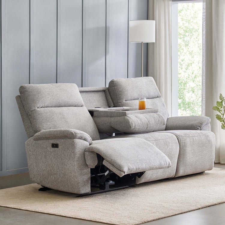 Highlander Fabric 3-Seater Electric Recliner - Grey