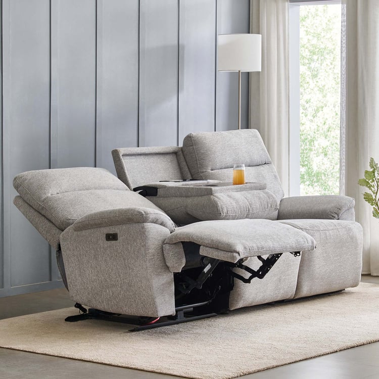 Highlander Fabric 3-Seater Electric Recliner - Grey