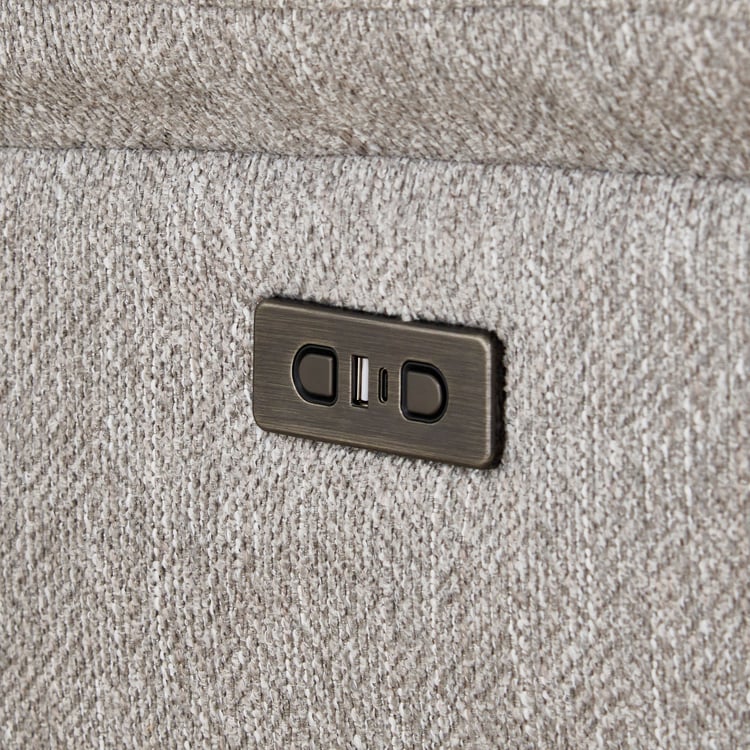 Highlander Fabric 3-Seater Electric Recliner - Grey