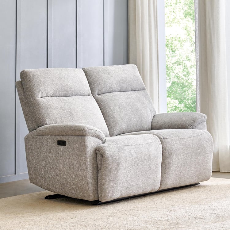 Highlander Fabric 2-Seater Electric Recliner - Grey