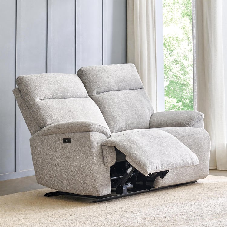 Highlander Fabric 2-Seater Electric Recliner - Grey