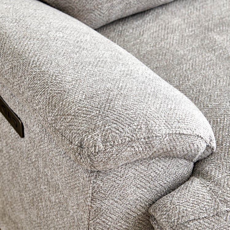 Highlander Fabric 2-Seater Electric Recliner - Grey