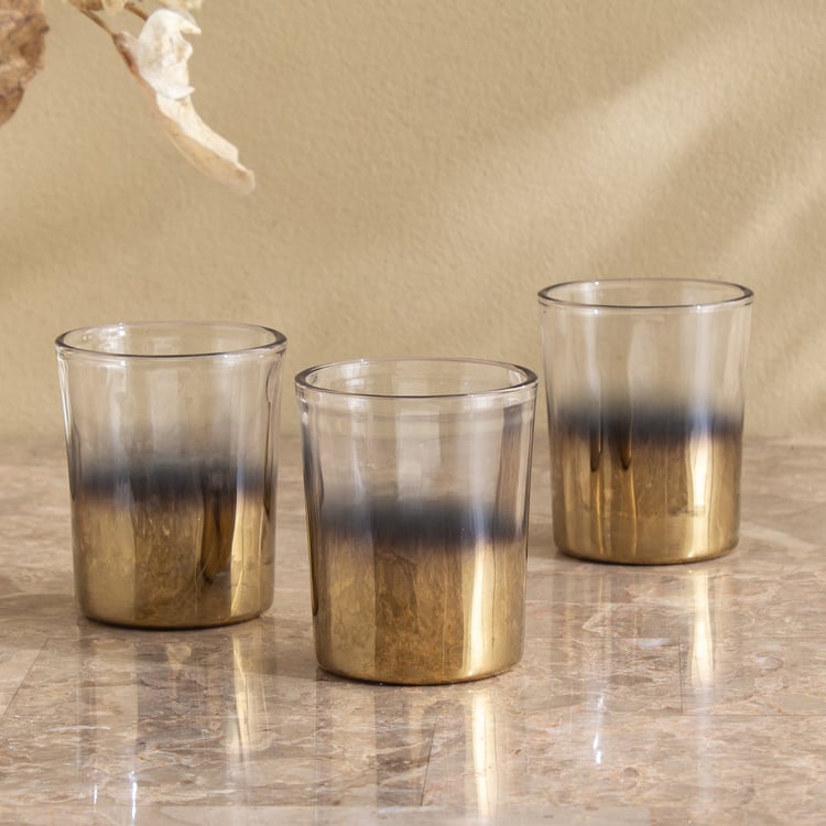 Ember Opt Lumiere Set of 3 Glass T-Light Holders