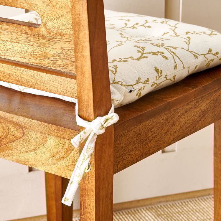 Poise Fern Printed Chair Pad - 40x40cm