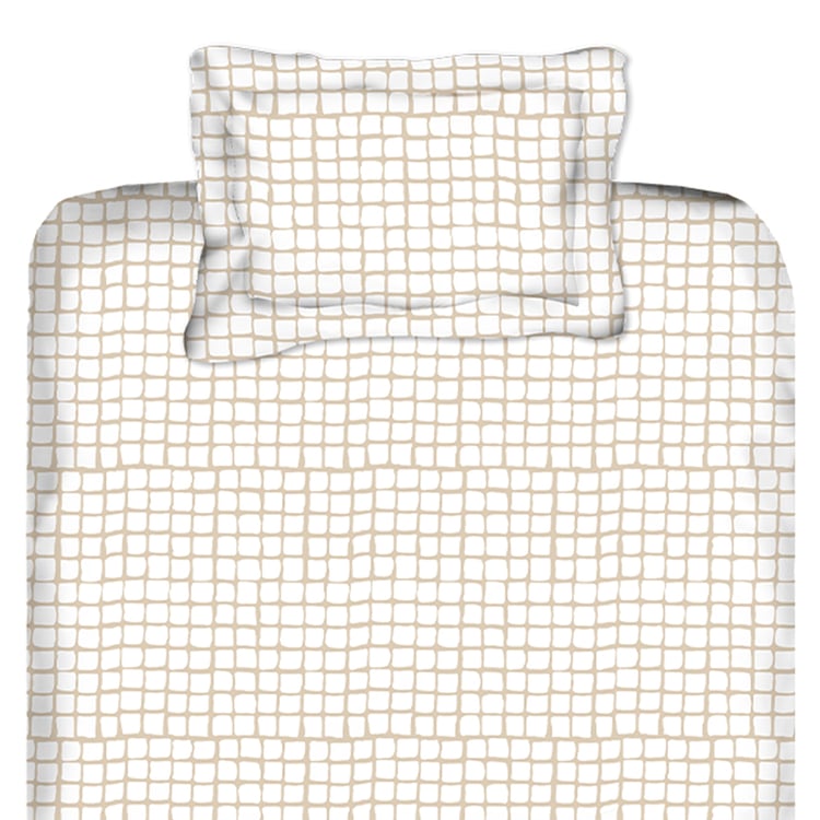 Spinel Zima 2Pcs Checked Single Bedsheet Set