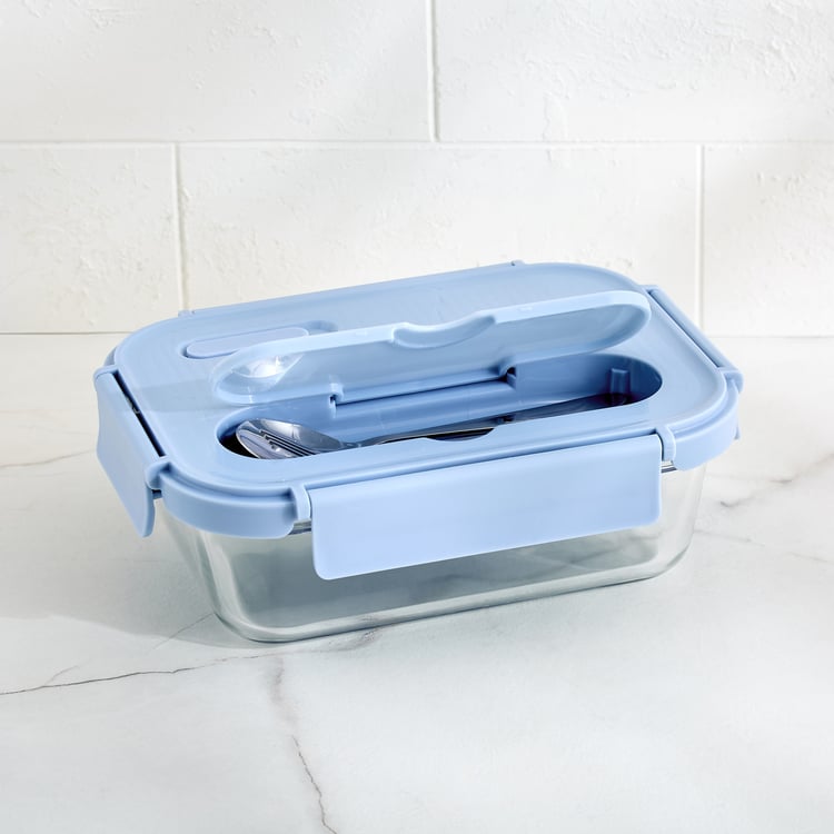 Korobka Meadow Glass Lunch Box with Cutlery - 1.5L