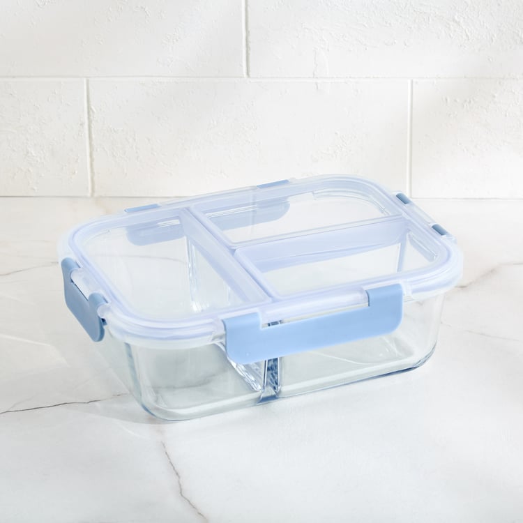 Korobka Meadow Borosilicate Glass 3 Partition Lunch Box - 930ml
