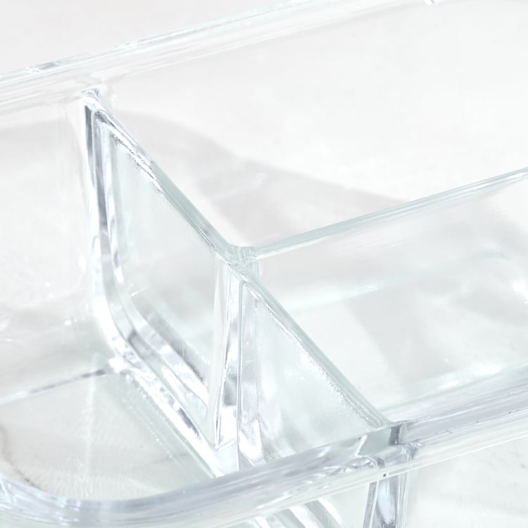 Korobka Meadow Borosilicate Glass 3 Partition Lunch Box - 930ml