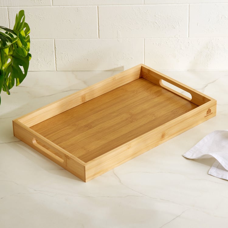 Mendo Edulis Beautiful Home Elias Bamboo Serving Tray - 36x23x4cm