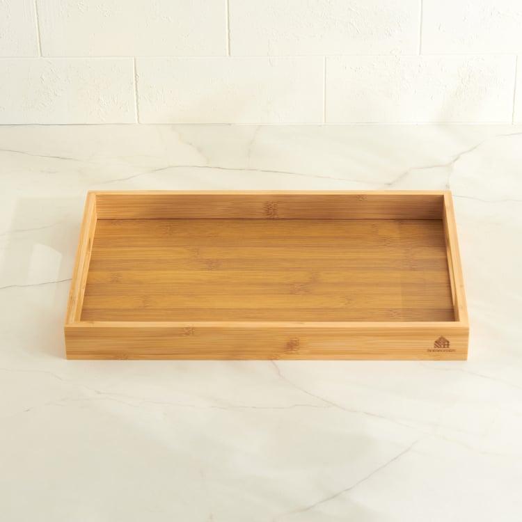 Mendo Edulis Beautiful Home Elias Bamboo Serving Tray - 36x23x4cm