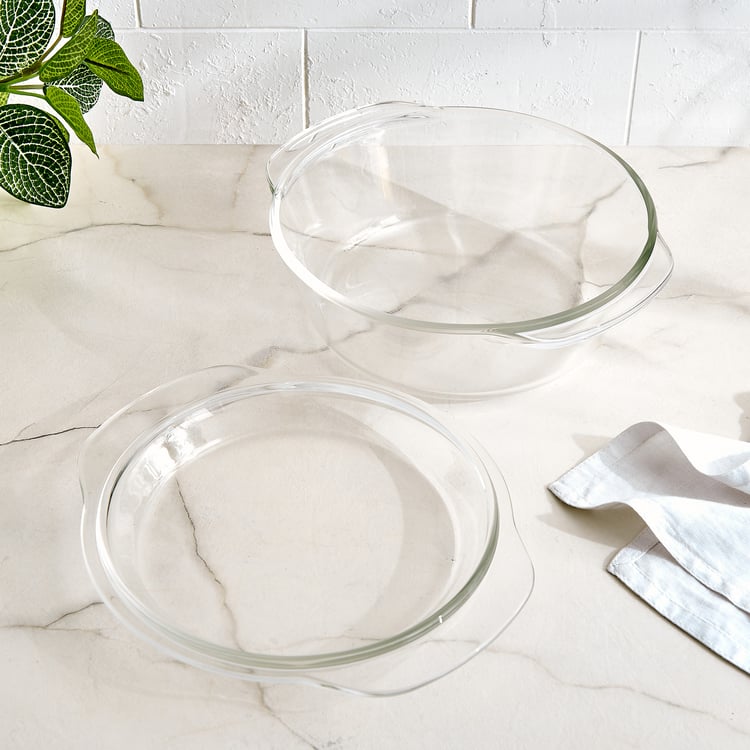 Bakers Pride Elara Borosilicate Glass Casserole with Lid - 1.5L