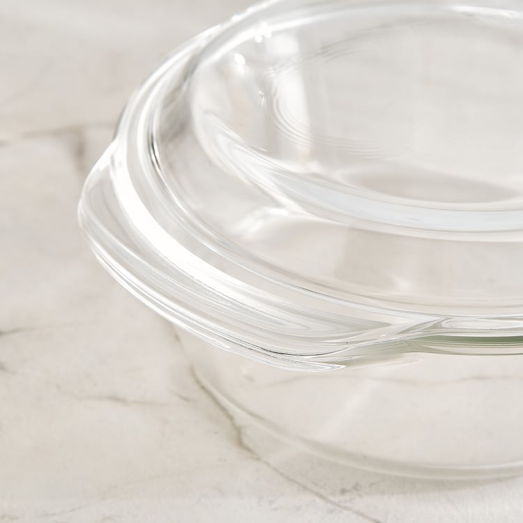 Bakers Pride Elara Borosilicate Glass Casserole with Lid - 1.5L