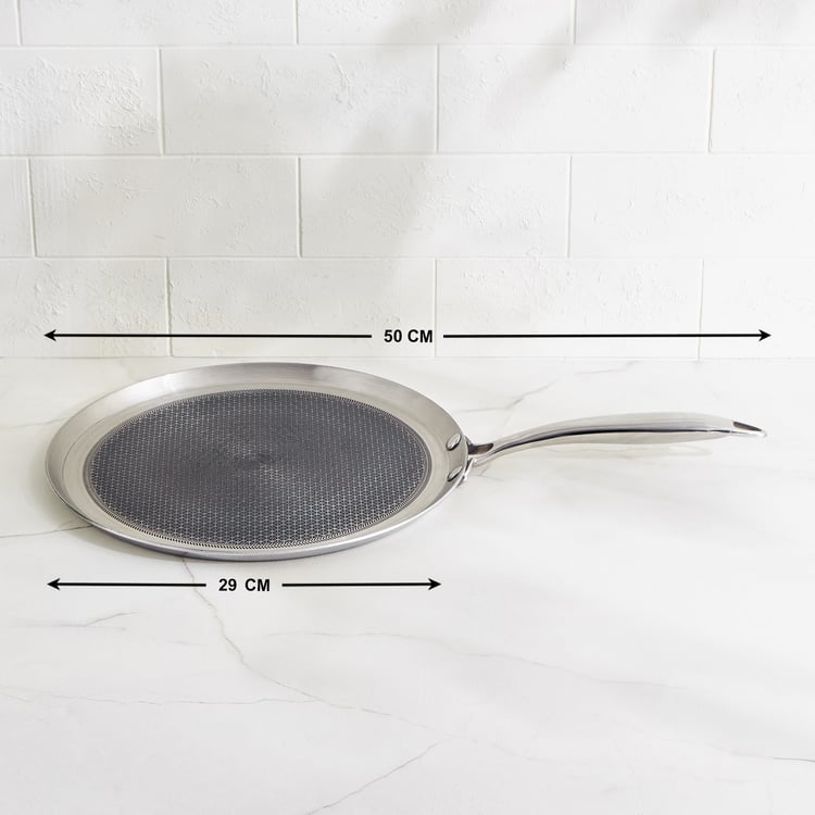 Terra Tales Lavin Triply Stainless Steel Non-Stick Dosa Tawa - 29cm