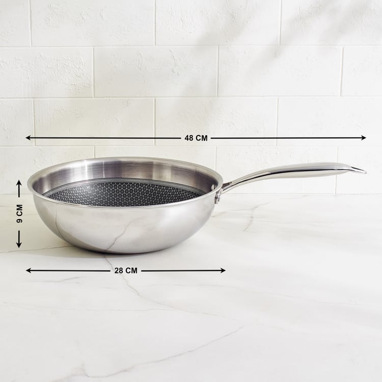 Terra Tales Lavin Triply Stainless Steel Non-Stick Wok - 3.5L