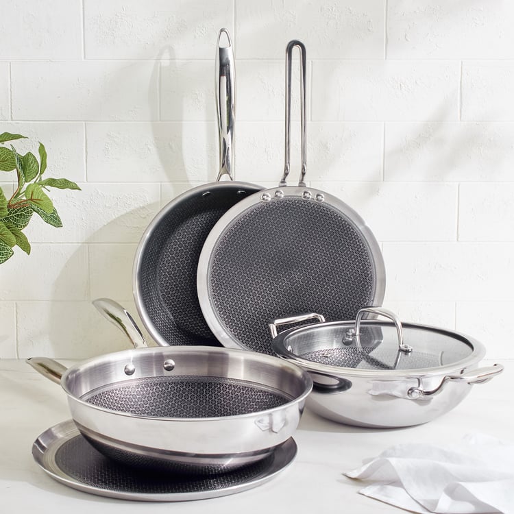 Terra Tales Lavin Triply Stainless Steel Non-Stick Kadhai with Lid - 2.5L