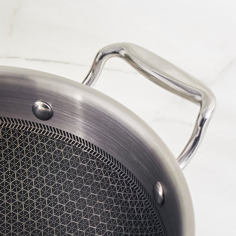 Terra Tales Lavin Triply Stainless Steel Non-Stick Kadhai with Lid - 2.5L