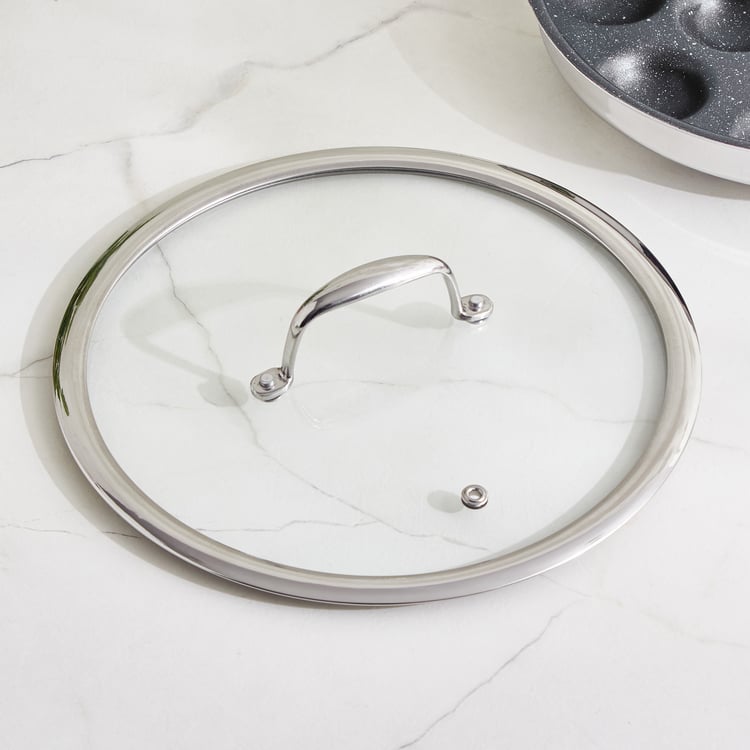 Terra Tales Lavin Triply Stainless Steel Non-Stick Paniyarakal with Lid - 27cm