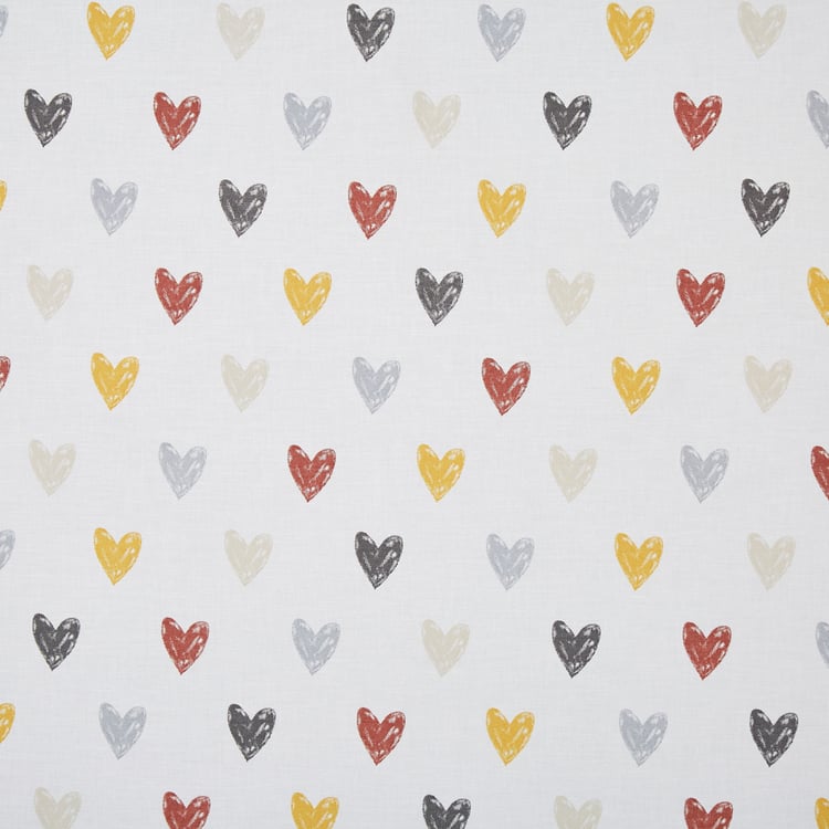 Slate Kids Hearts Cotton 150TC Print 2Pcs Single Bedsheet Set