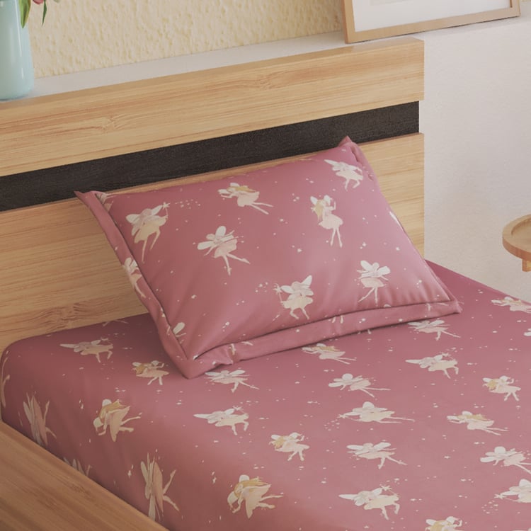 Slate Kids Fairies Cotton 150TC Printed 2Pcs Single Bedsheet Set