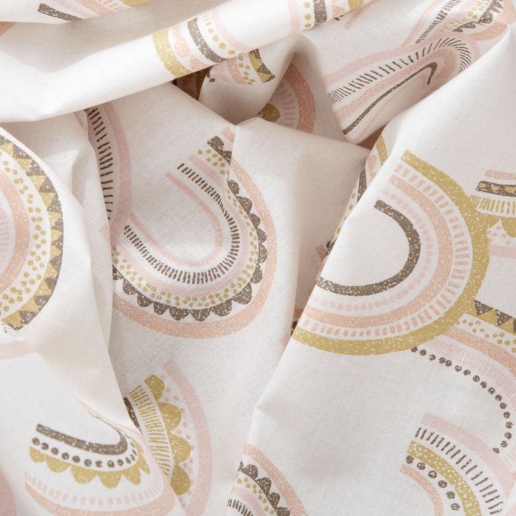 Slate Kids Rainbows Cotton 150TC Printed 3Pcs Queen Bedsheet Set