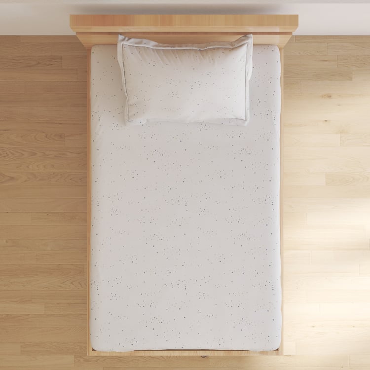 Slate Kids Stars Cotton 150TC Printed 2Pcs Single Bedsheet Set