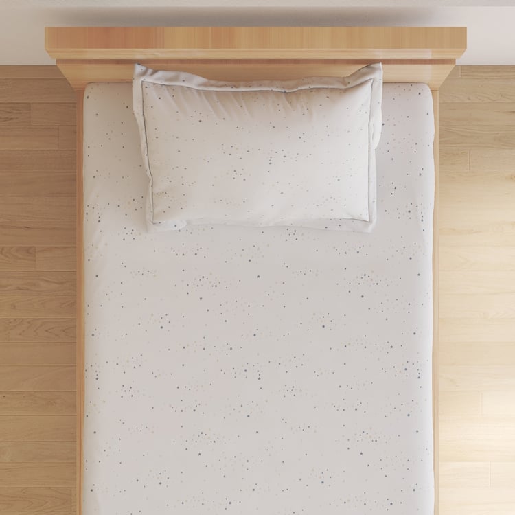 Slate Kids Stars Cotton 150TC Printed 2Pcs Single Bedsheet Set
