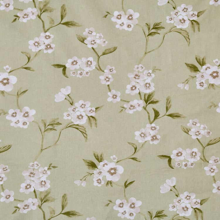 Belmont Marcos Sage Cotton Floral Print Double Dohar