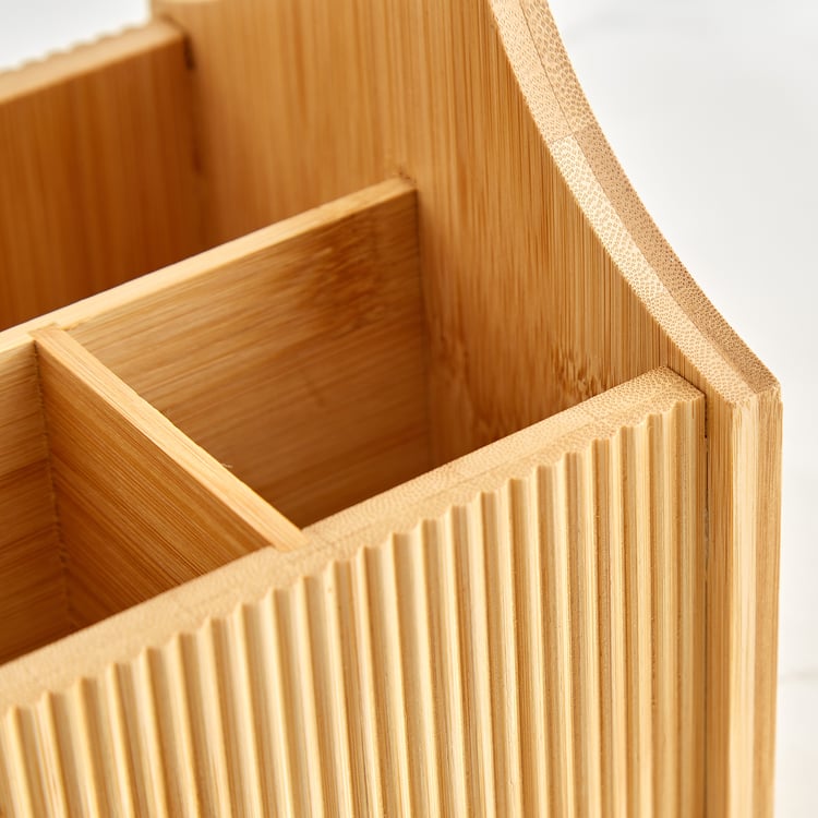 Regal Luxe Bamboo Ribbed Cutlery Holder