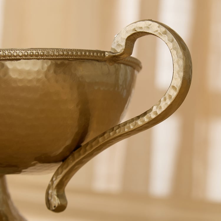 Heritage Renew Luca Metal Hammered Decorative Bowl with Handles