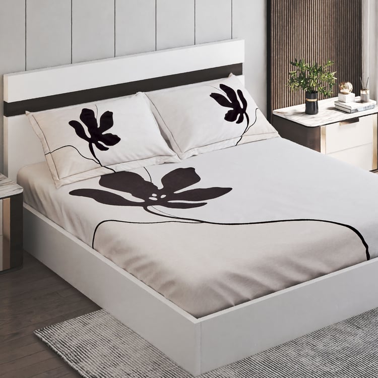 Ecliptic Saga Fleurbsd Cotton 200TC Printed 3Pcs Super King Bedsheet Set
