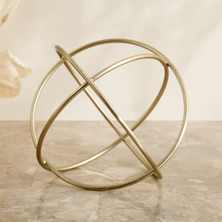 Ember Lumiere Metal Sphere Rings Table Accent