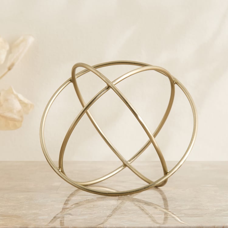 Ember Lumiere Metal Sphere Rings Table Accent
