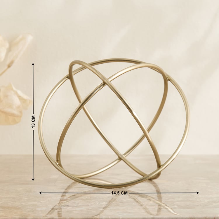 Ember Lumiere Metal Sphere Rings Table Accent