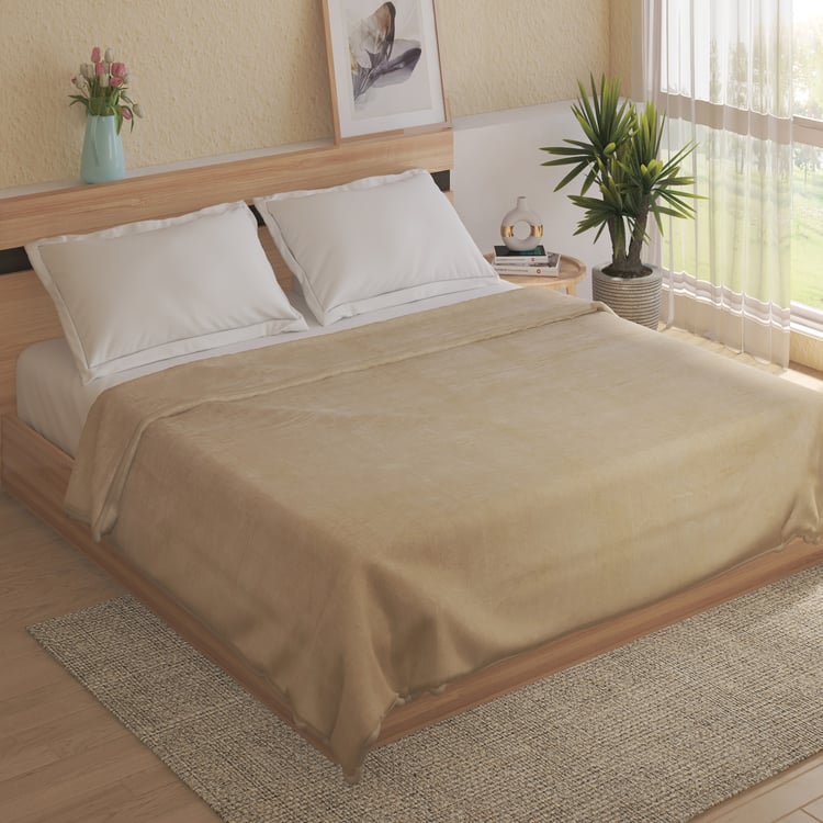 Natural Tranq Florent Sherpa Double Blanket