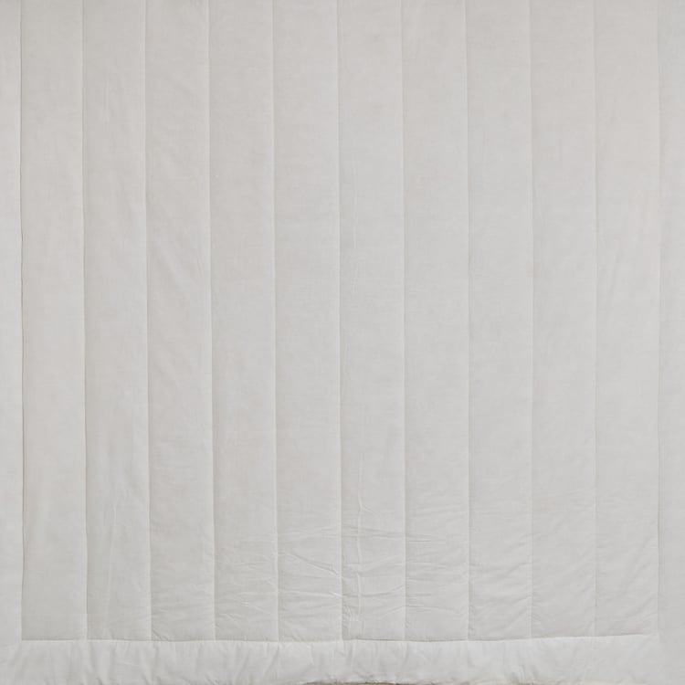 Natural Tranq Ondora Cotton Reversible Double Bed Cover