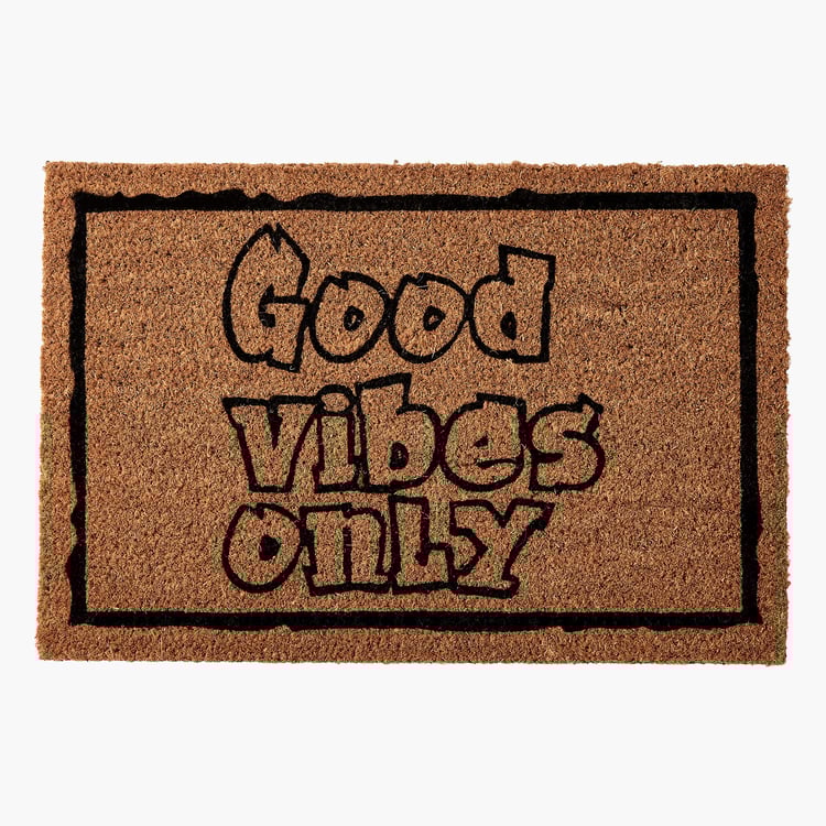 Stencila Good Vibes Only Coir Printed Doormat - 60x40cm