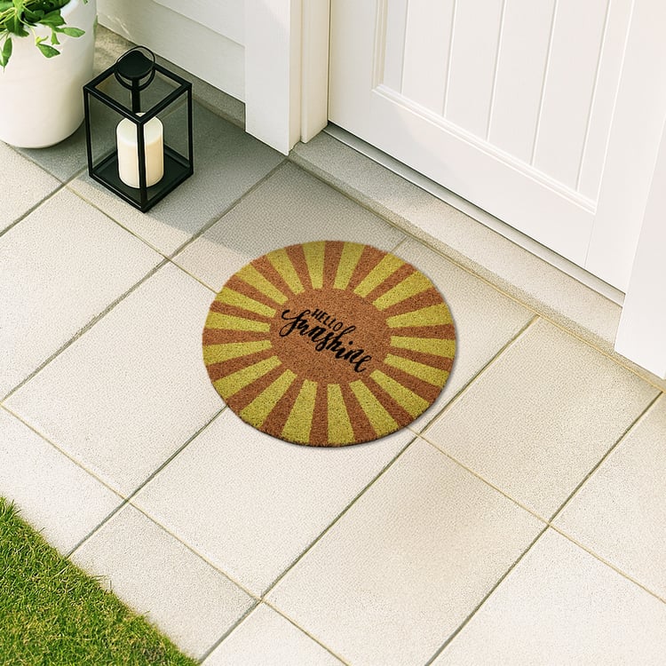 Stencila Coir Hello Sunshine Doormat - 60x60cm