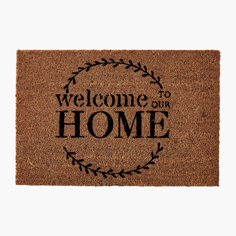Stencila Natural Coir Welcome Home Doormat - 60x40cm