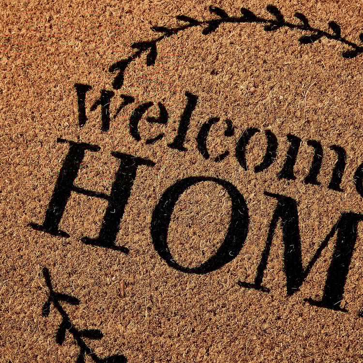 Stencila Natural Coir Welcome Home Doormat - 60x40cm