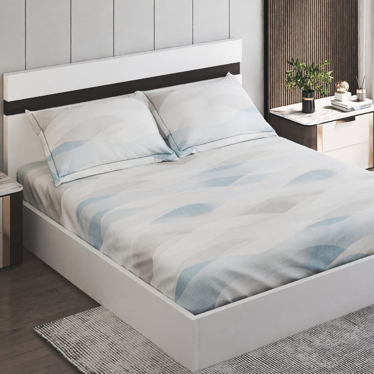 Iced Palace Hedingham Cotton 180TC Printed 3Pcs Super King Bedsheet Set