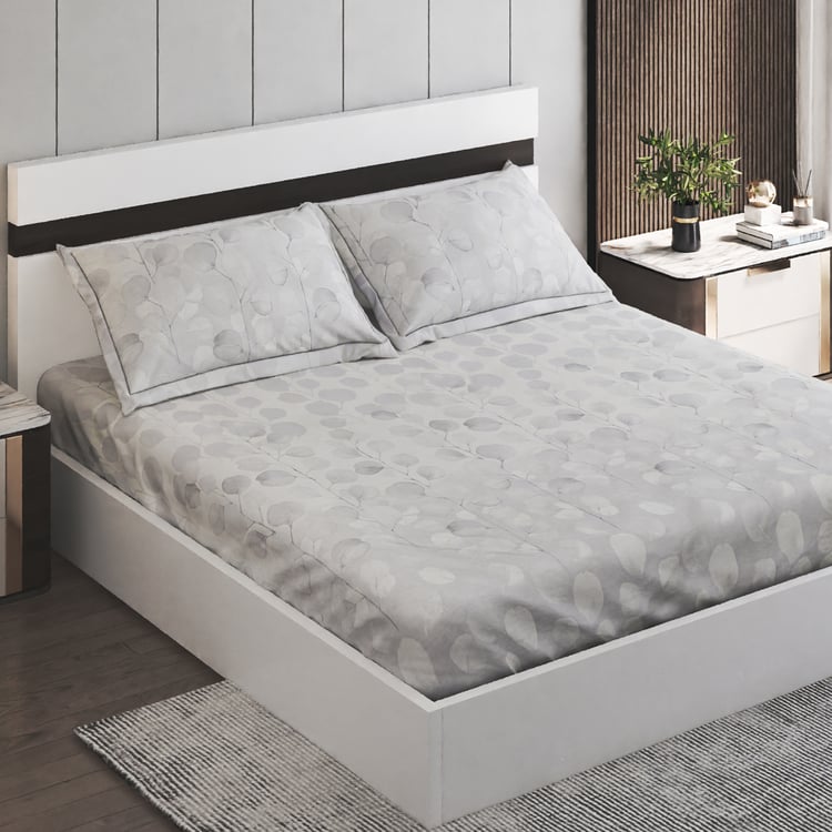 Iced Palace Louise Cotton 180TC Printed 3pcs Super King Bedsheet Set